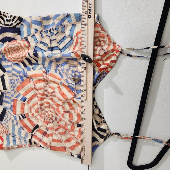 Diane von Furstenberg Cami Tank Top Womens Small Silk Multicolor Abstract Print - Picture 8 of 9